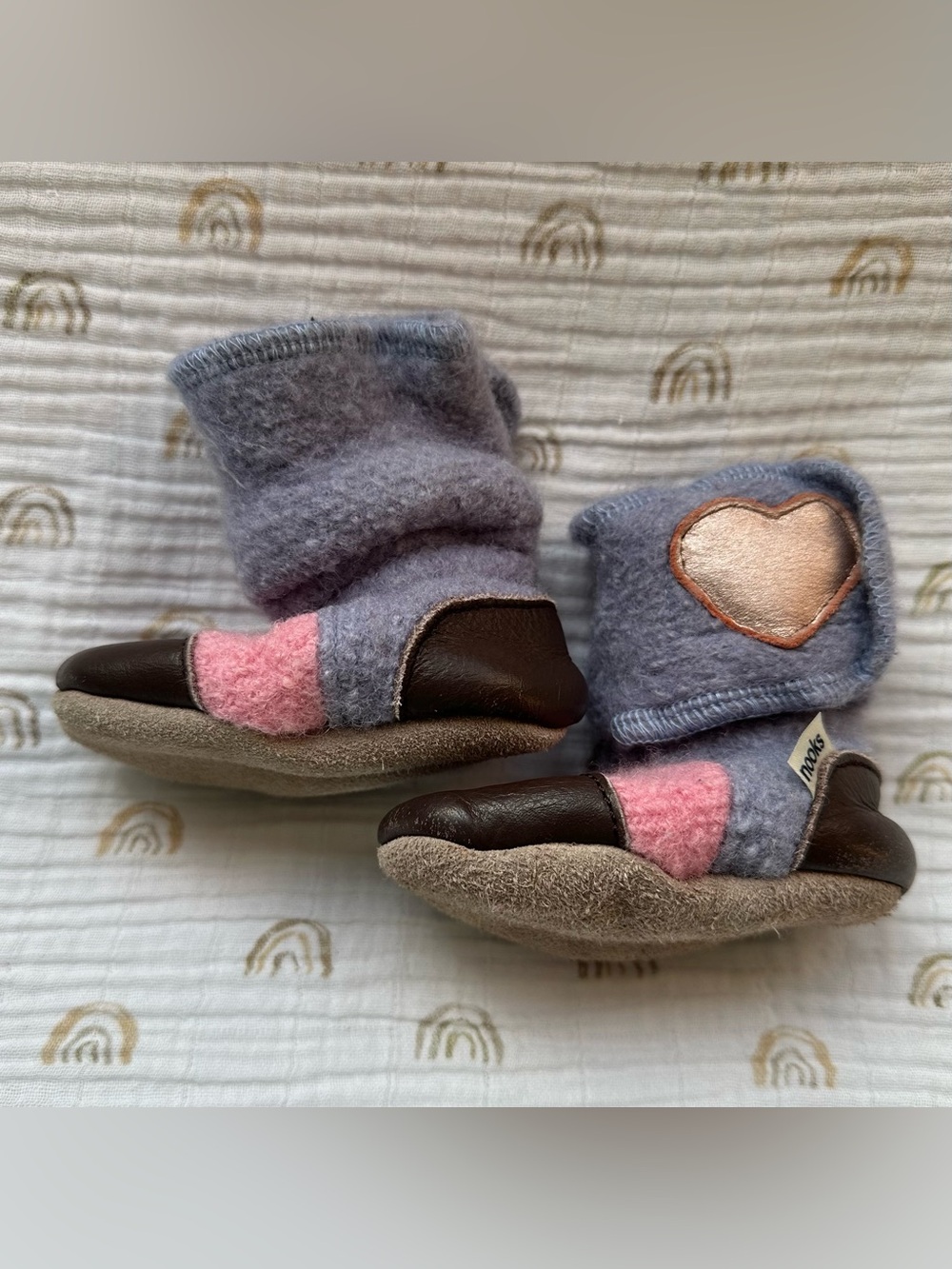 Nooks Wool & Leather Baby shoe - Picture 2 of 4